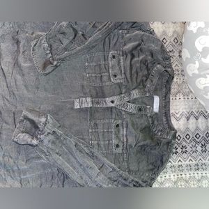 Lucky brand grey buttoned long sleeve